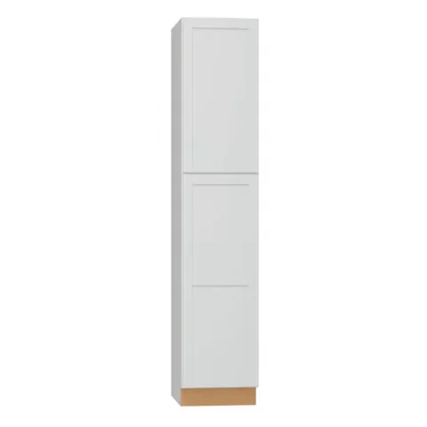 Diamond NOW Arcadia 18-in W x 84-in H x 23.75-in D White Laminate Door Pantry Fully Assembled Stock Cabinet