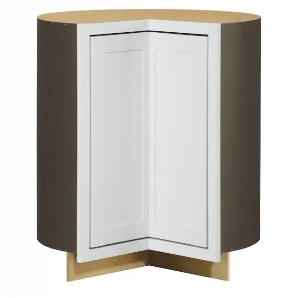 Diamond NOW Arcadia 36-in W x 35-in H x 23.75-in D White Laminate Lazy Susan Corner Base Fully Assembled Stock Cabinet
