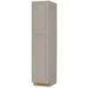 Diamond NOW Wintucket 18-in W x 84-in H x 23.75-in D Cloud Gray Laminate Door Pantry Fully Assembled Stock Cabinet