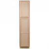 Project Source 18-in W x 84-in H x 23.75-in D Natural Unfinished Oak Door Pantry Fully Assembled Stock Cabinet