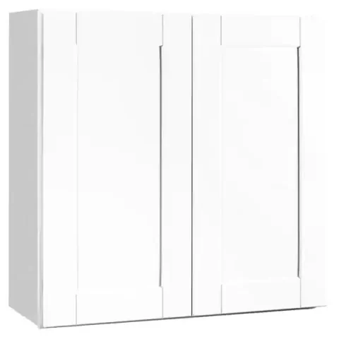 Shaker Satin White Stock Assembled Wall Kitchen Cabinet (30 in. x 30 in. x 12 in.)