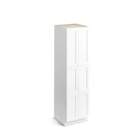 Valleywood Cabinetry 24-in W x 84-in H x 24-in D Pure White Painted Birch Door Pantry Ready To Assemble Stock Cabinet
