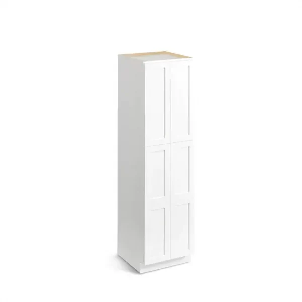 Valleywood Cabinetry 24-in W x 90-in H x 24-in D Pure White Painted Birch Door Pantry Ready To Assemble Stock Cabinet