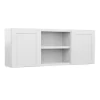 Verona White Plywood Shaker Stock Ready to Assemble Wall Kitchen Laundry Cabinet wth Soft Close 60 in. x 23 in. x 12 in.