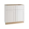 Vesper White Shaker Assembled Plywood Sink Base Kitchen Cabinet with Soft Closes 36 in. x 34.5 in. x 24 in.
