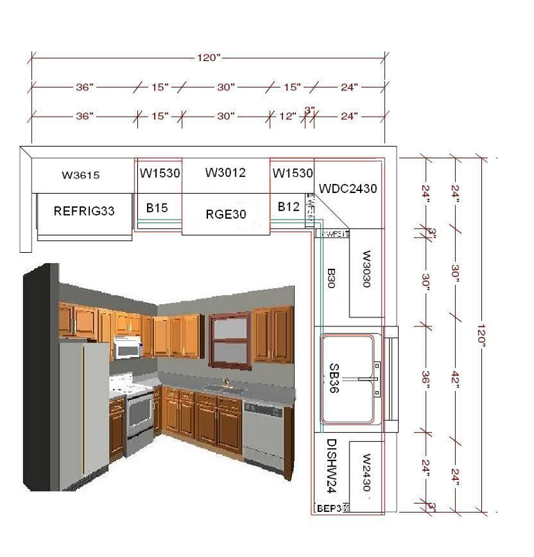 10x10 kitchen layout complete