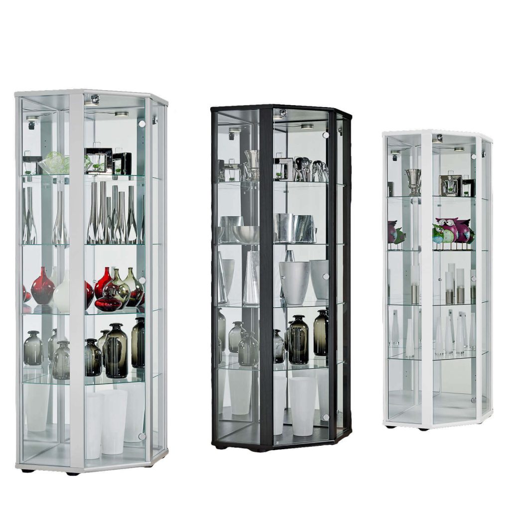 Glass corner display cabinet