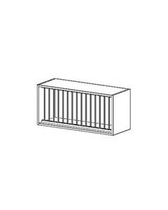 Wall Glass Rack Cabinets Shaker White